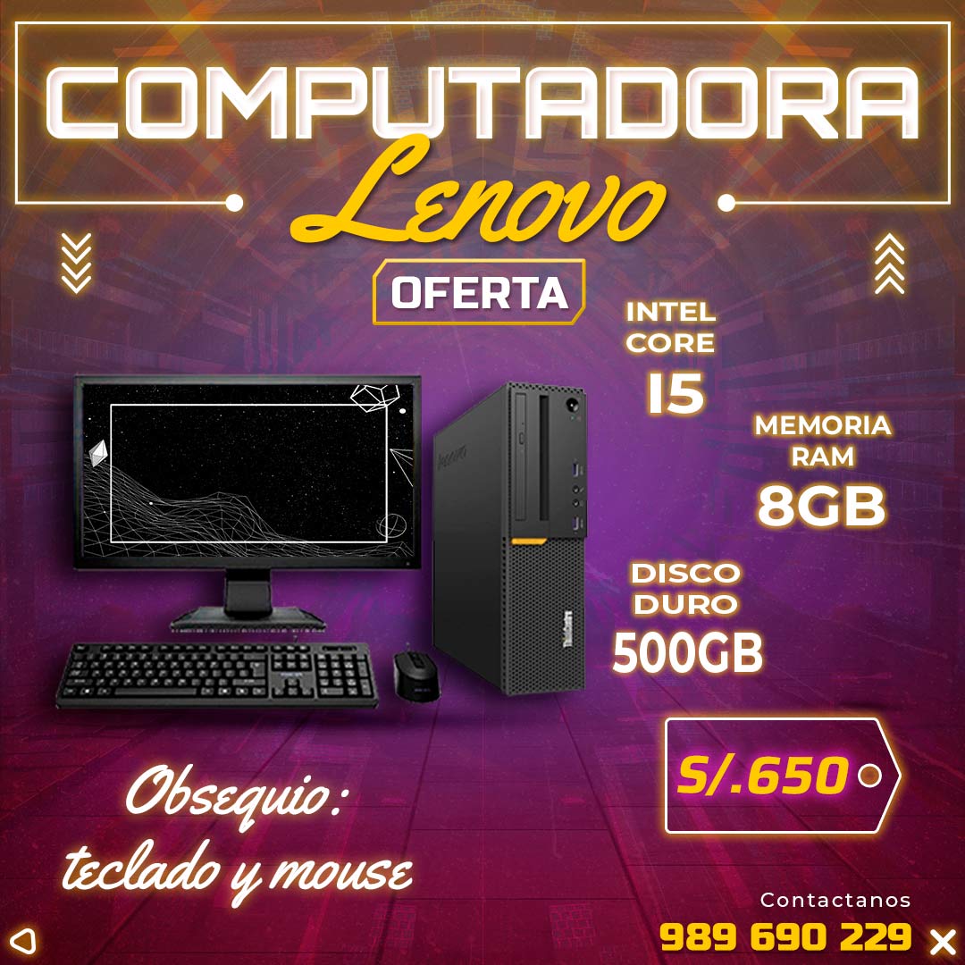 Computadora Core I5 LENOVO en descuento